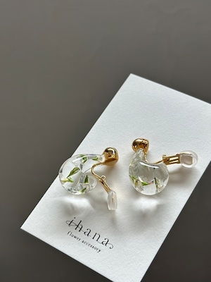 creeping baby's breath drop earring 【数量限定】