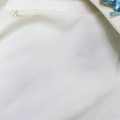 社交ダンス 衣装 スタンダードドレス ワンピース ドレス スタンダード 白 水色 フロート レース デモ 競技 ダンス パーティ 発表会 ホワイト系 ブルー系 グラデーション デザイン さわやか スカート 重ね着 エレガント イベント用 ファッション 美しい ステージ衣装 おしゃれ 競技会用