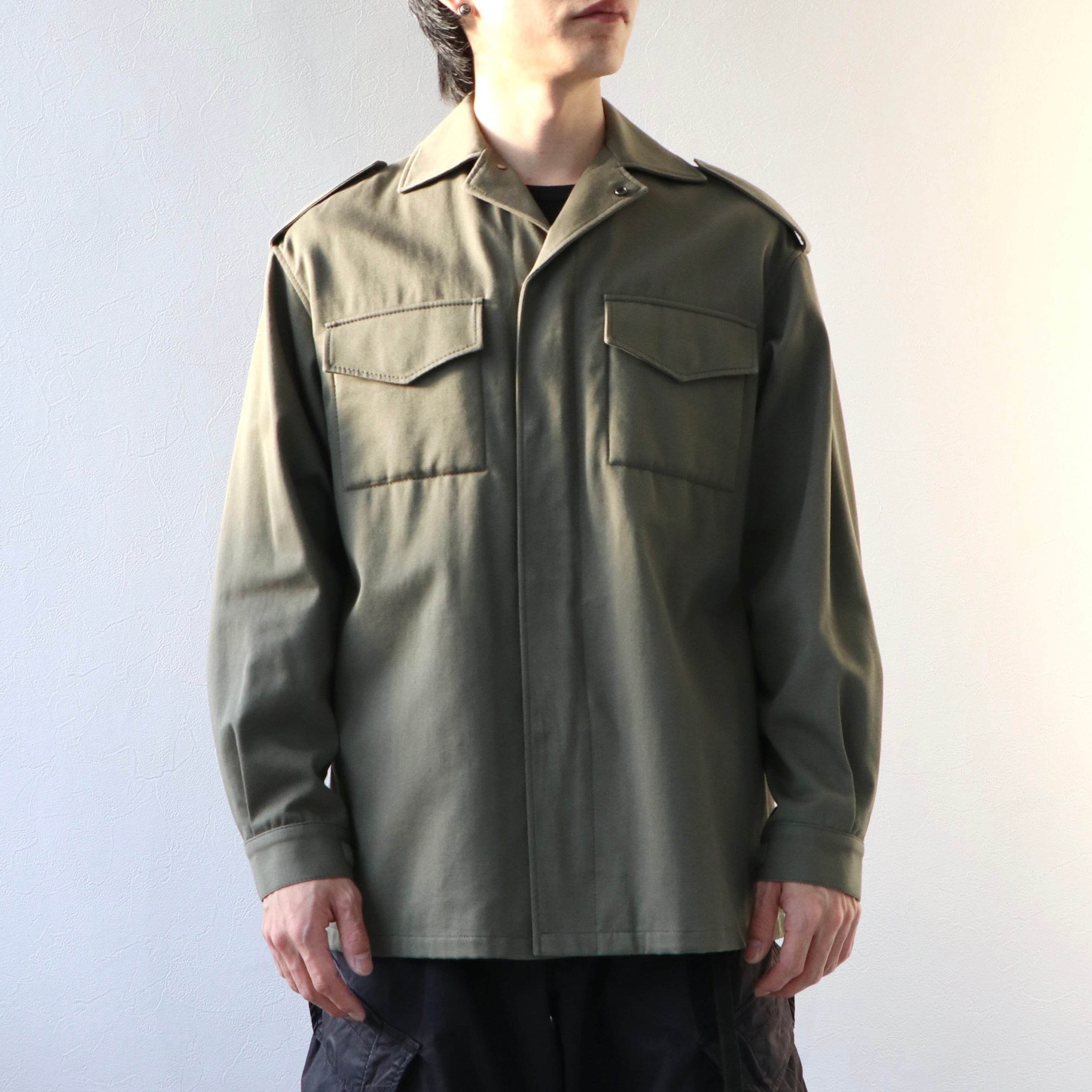 VALENTINO ミリタリー ジャケット コットン カーキ ヴァレンティノ