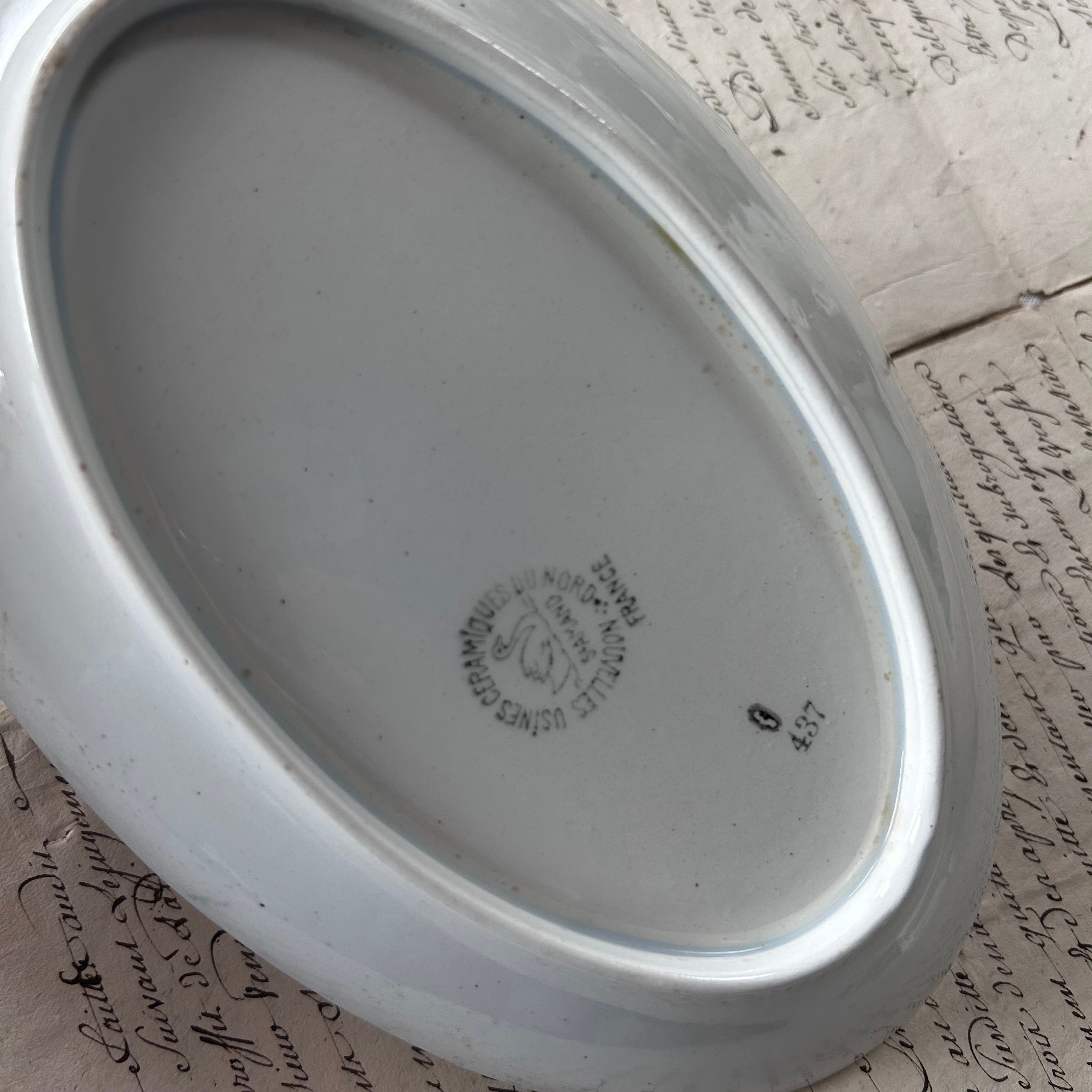 france フランス アンティーク サンタマン SAINT AMAND プレート 皿 丸