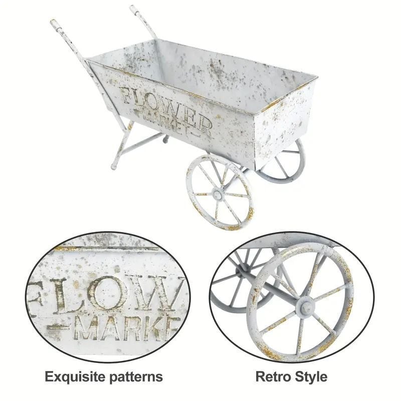 プランターワゴンフラワー カート ヴィンテージ調 アンティーク調