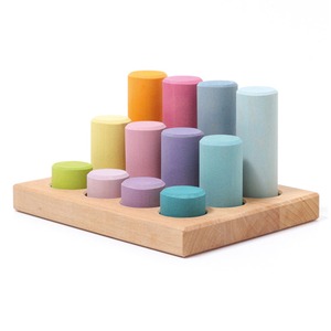 GRIMMS STACKING GAME SMALL PASTEL ROLLERS