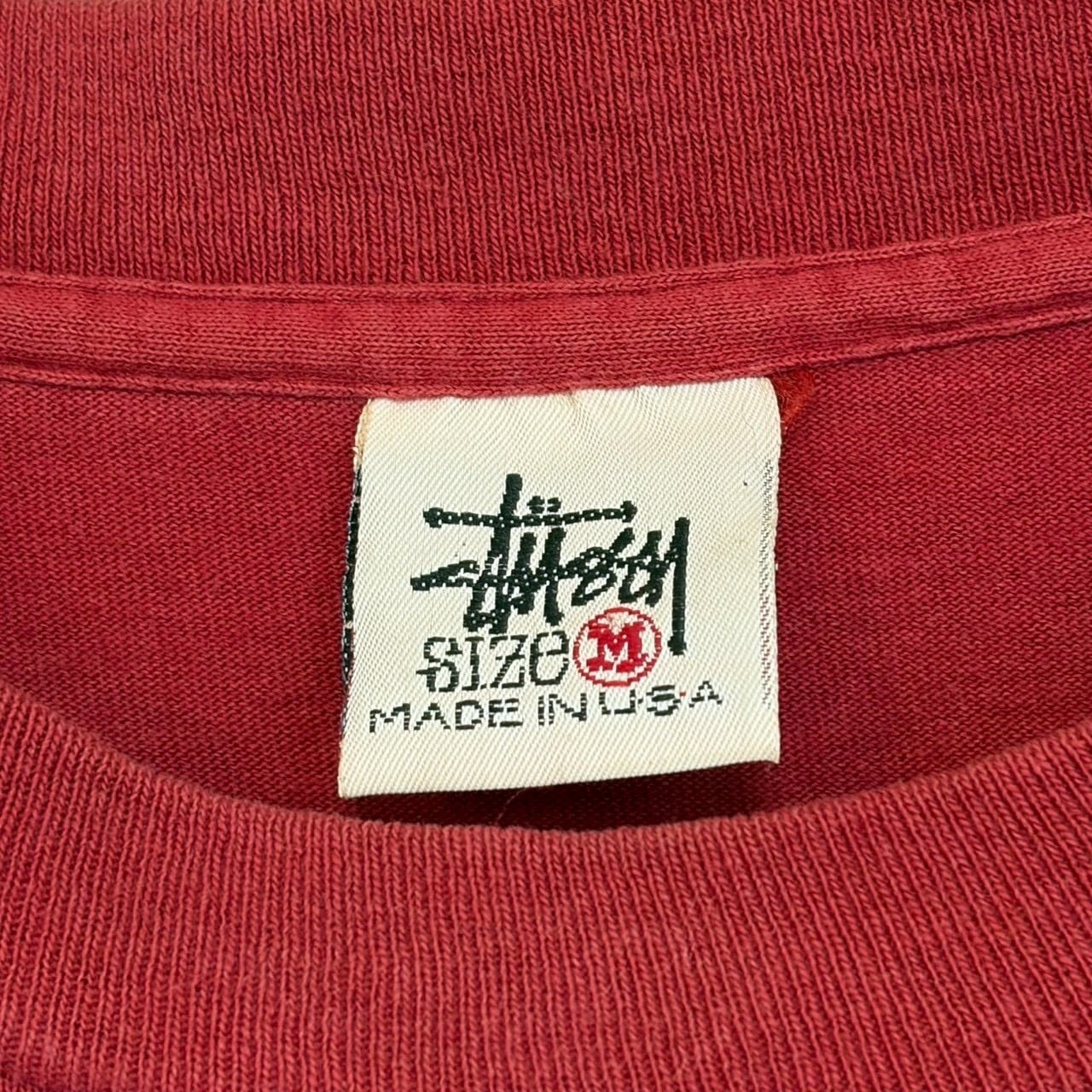 stussy ステューシー Tシャツ M センターロゴ プリント シングル