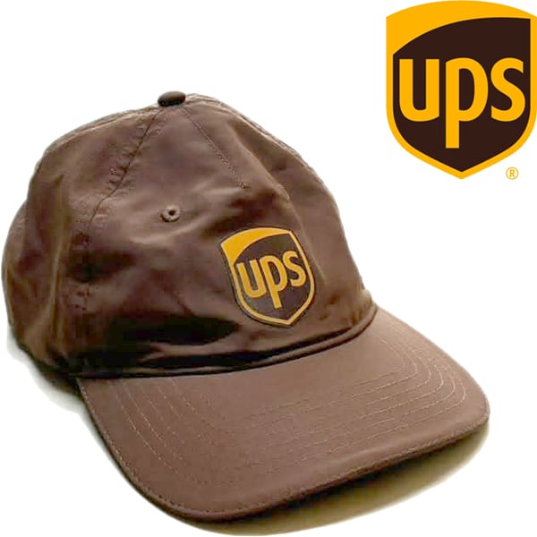 1点物◇茶UPS物流企業ナイロンキャップ帽子USA古着メンズレディースOK