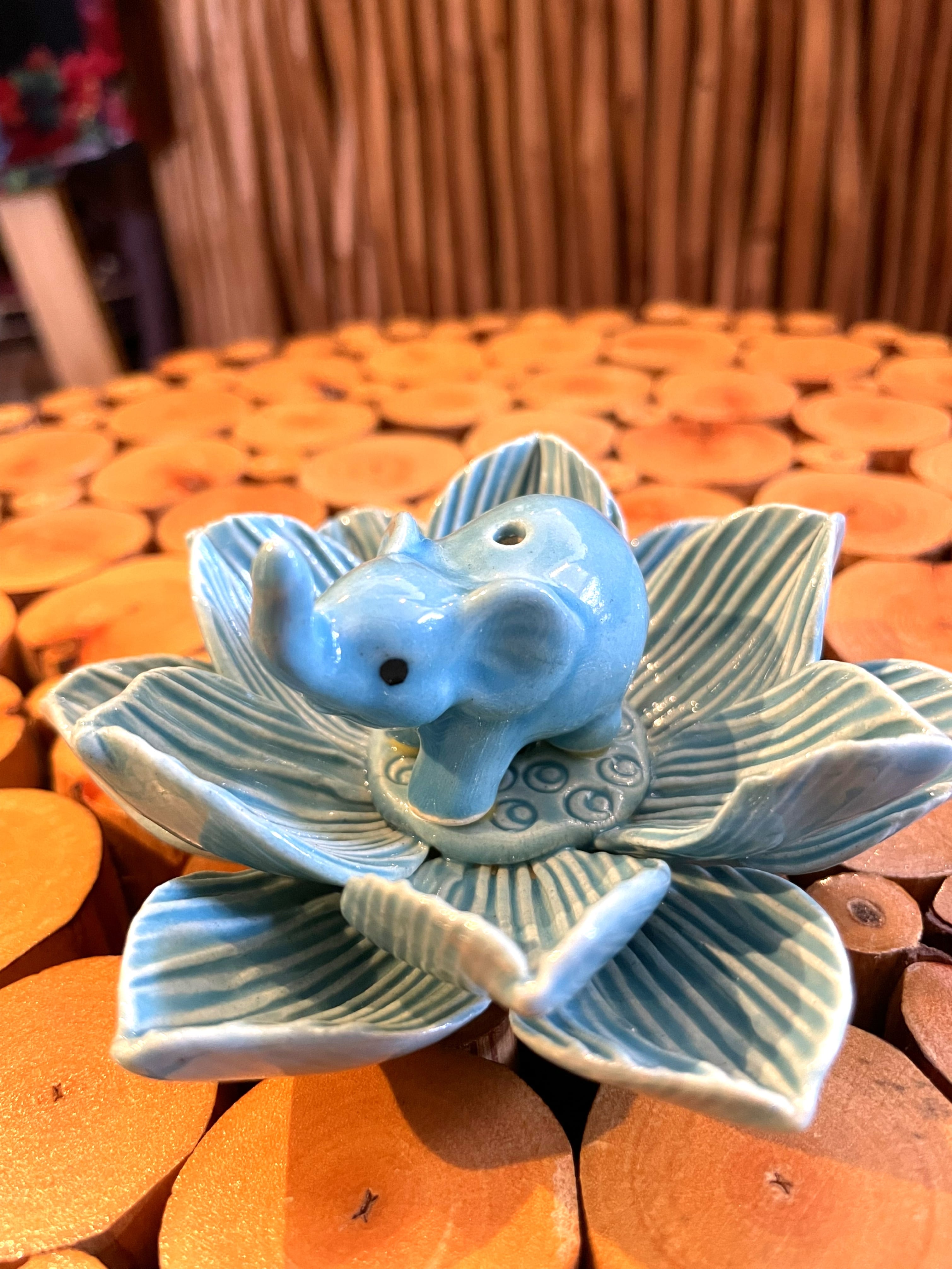 お香ホルダー インセンスホルダー お香立て 線香たて 蓮 花 ゾウ型