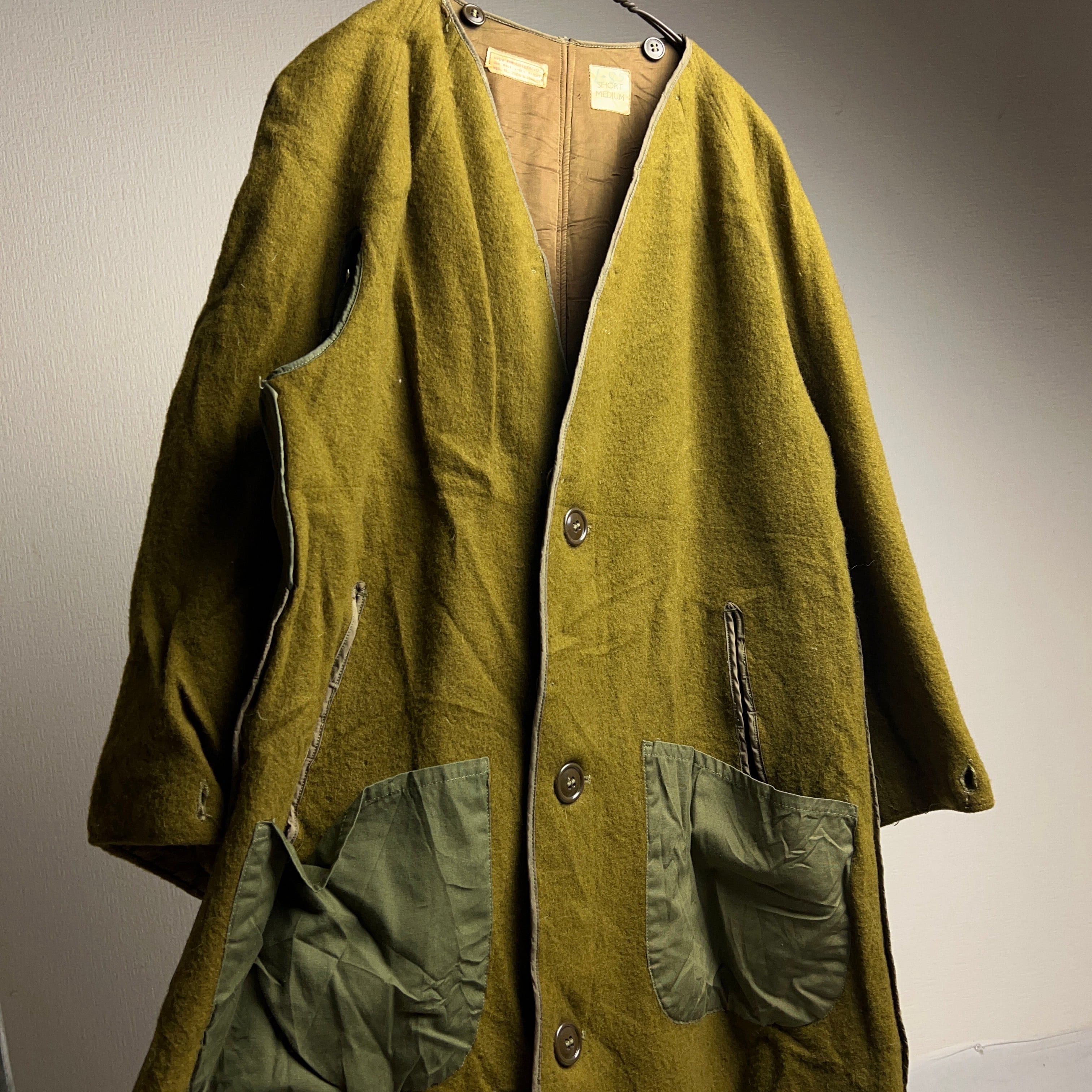 1940's U.S.ARMY Overcoat Field OD-7 1946年 アメリカ軍 フィールドコート オーバーコート ライナー付き  トレンチコート 40年代【0929A44】【送料無料】