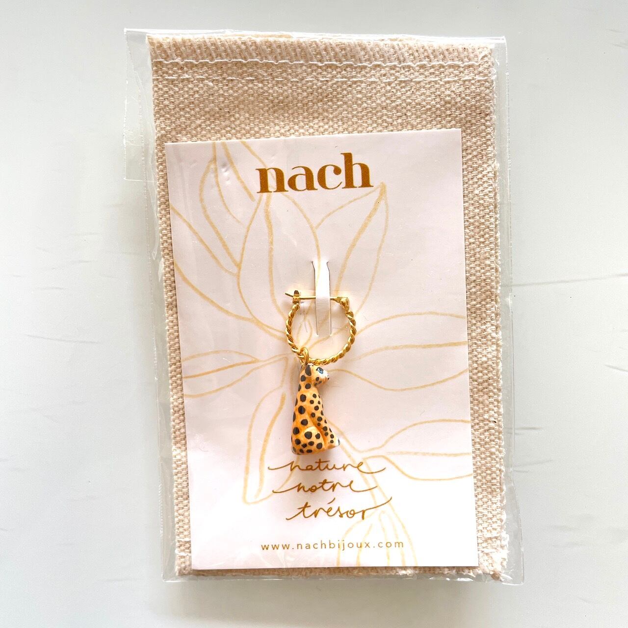 SALE】nach ナッシュ【レオパード】片耳用ピアス サイズフリー