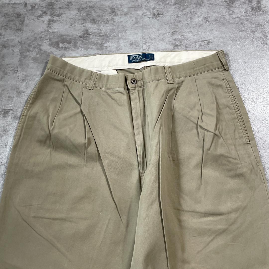 90s Ralph Lauren シンガポール製 36/32 ブラウンチノ | ib2