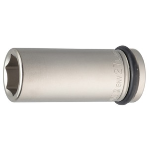 【努力特価】トネ(TONE) インパクト用ロングソケット 6NV-27L 差込角19.0mm(3/4) 二面幅27mm