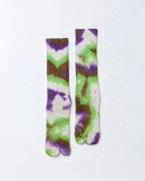 NODAL Tie Dye Long Socks BROWN
