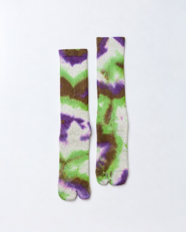 NODAL Tie Dye Long Socks BROWN