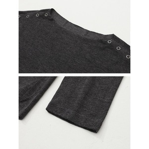 ネックスナップボタンロングTシャツ　991