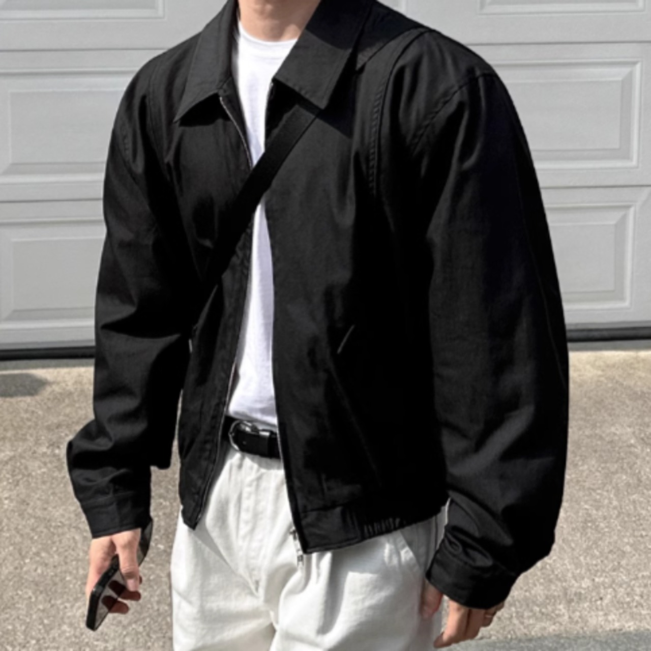 ハンサムショートラペルブルゾン　0852