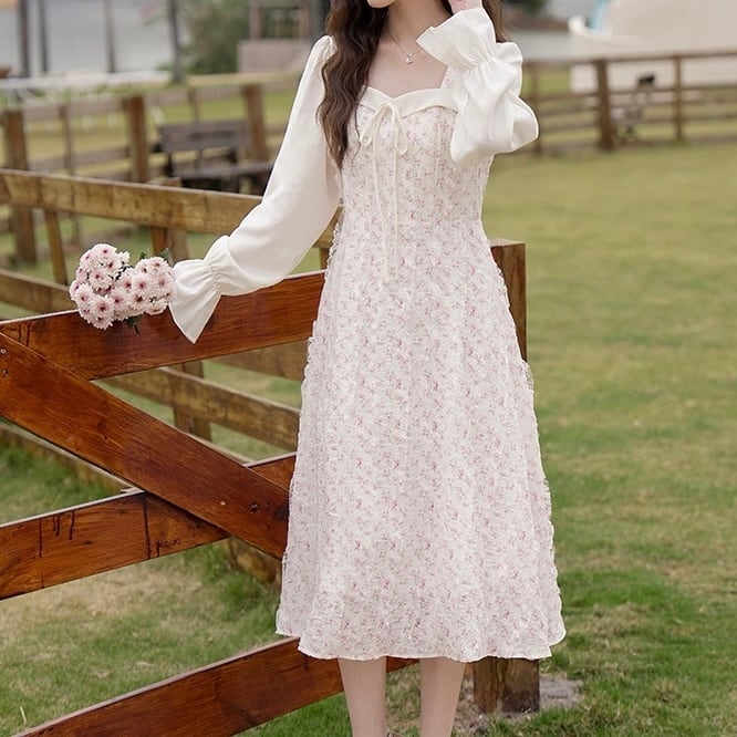 ミルキーハートカットワンピース✽L089 | 大人可愛いきれいめセレクト