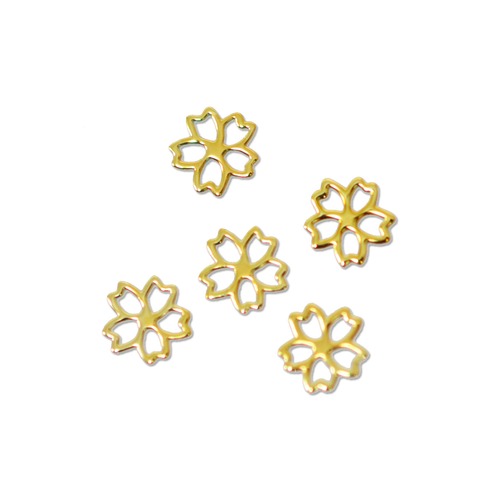 メタルパーツ サクラ 2ss　約3ｍｍ　ゴールド／20p入り 10055