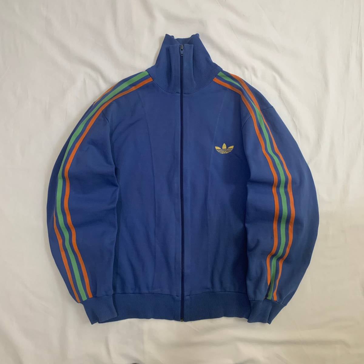 希少 70’s　adidas　アディダス　トラックジャケット　ジャージ　デサント　ブルー　青 商品番号 574 | FREEKS WEAR  powered by BASE