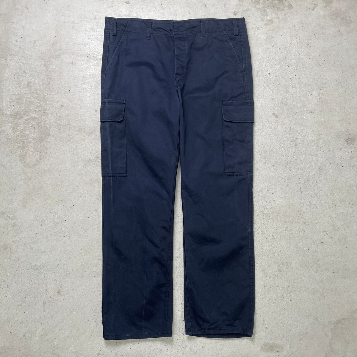 UNKNOWN ユーロカーゴパンツ ワークパンツ メンズW36相当 古着 紺色 