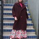 RETRO VINTAGE ROSE EMBROIDERY WOOL OVER COAT/レトロ古着バラ刺繍ウールオーバーコート