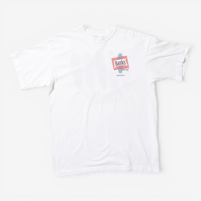 90s-00s Banks Beer プリントTシャツ ホワイト