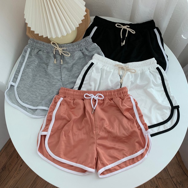 ショーツ サマールーズカラー薄手ハイウェストウェストAラインパンツ 夏物 ブルマー ワイドレッグ ワイドパンツ クレセントシティ17554718807