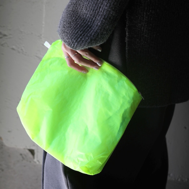 kolor (カラー) Magic Zipper Pouch neon yellow L ポーチ