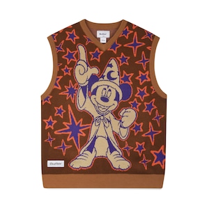 BUTTER GOODS × DISNEY STARRY SKIES KNITTED VEST BROWN