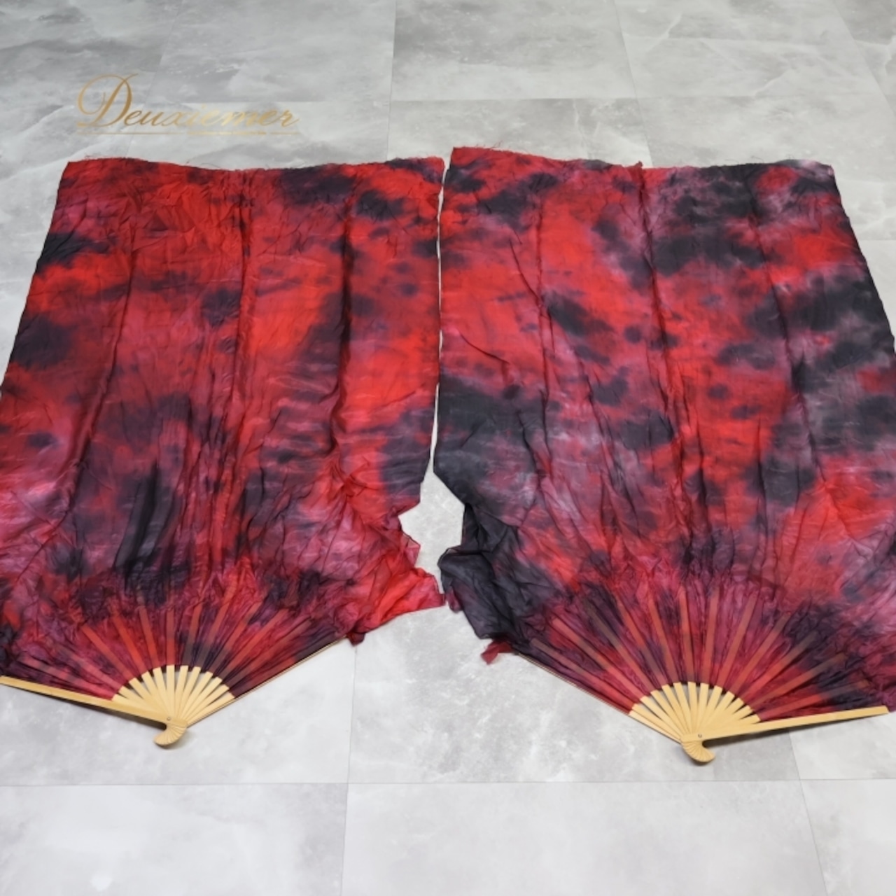 ベリーダンス 小物 まとめ売り 5点セット ファンベール ベール レッド系 カラフル ダンス小物 ダンス用 鮮やか 赤 黒 黄 金 グラデーション 民族舞踏 セット売り 小道具 ゴールド系 パープル系 イエロー系 オレンジ系 ブラック系