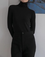 Turtle neck slim Knit　T20256