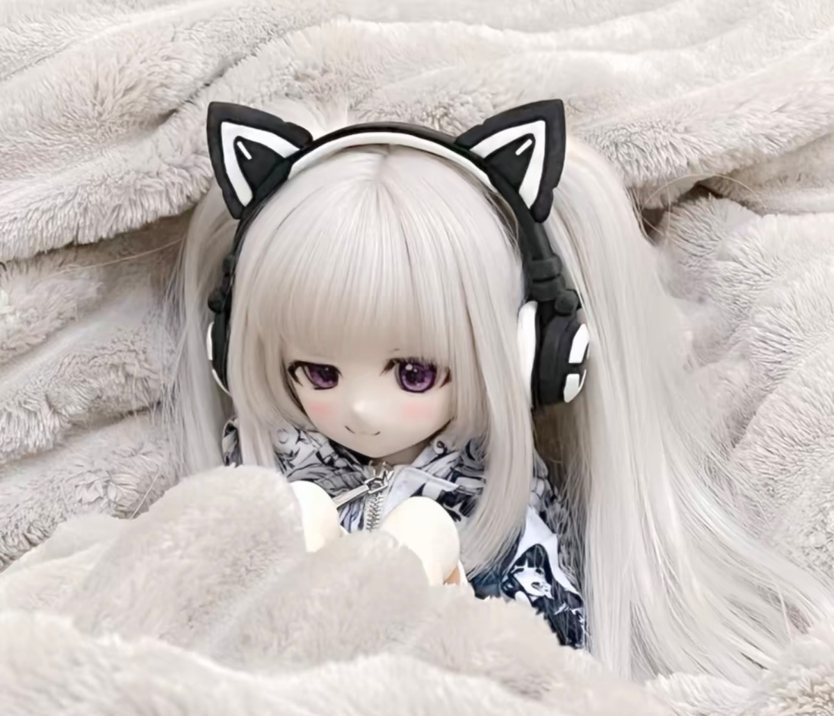 撮影用！百川泽羽 猫耳 ねこ キャット ヘッドフォン イヤフォン 洋服 