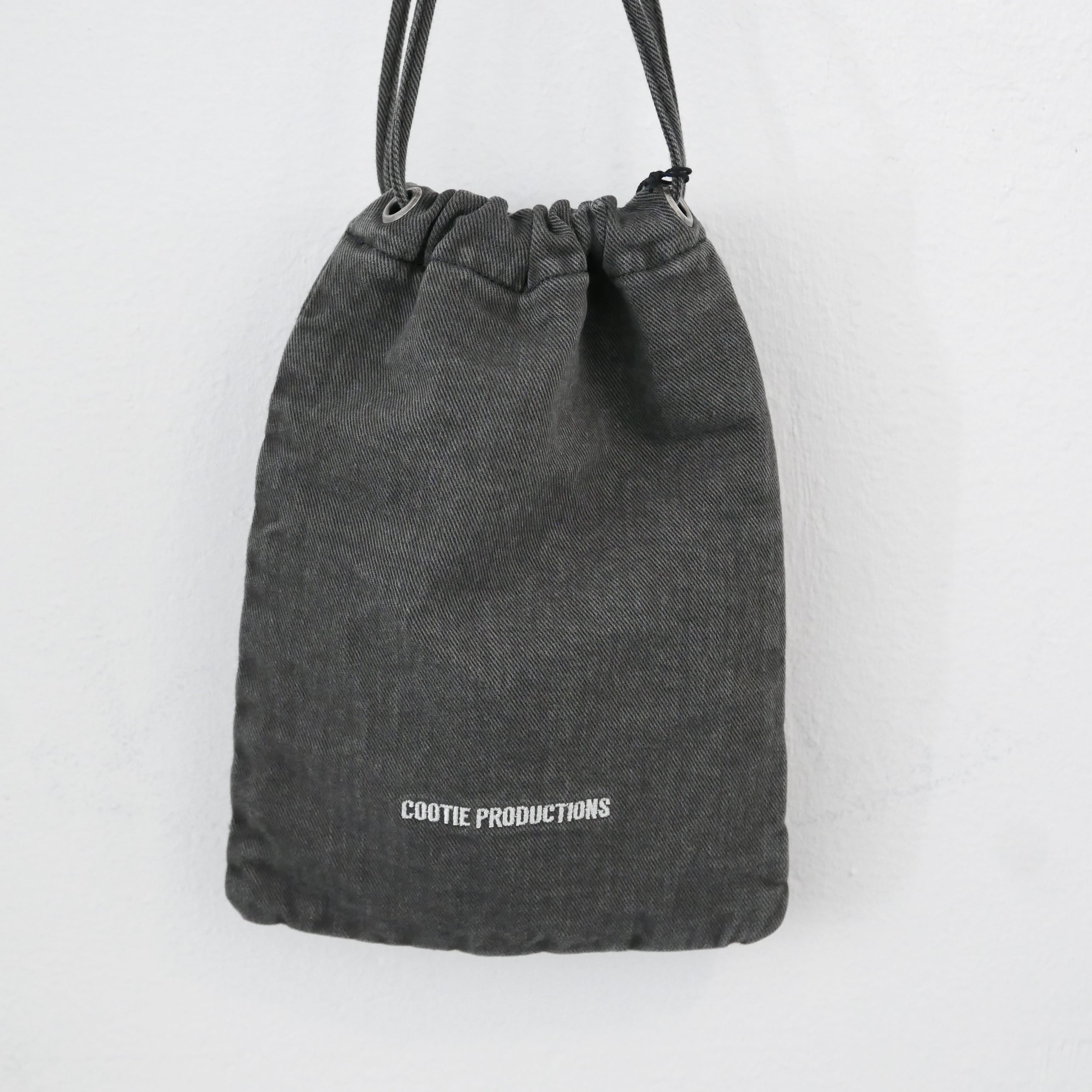 COOTIE Color Denim Drawstring Bag | integral