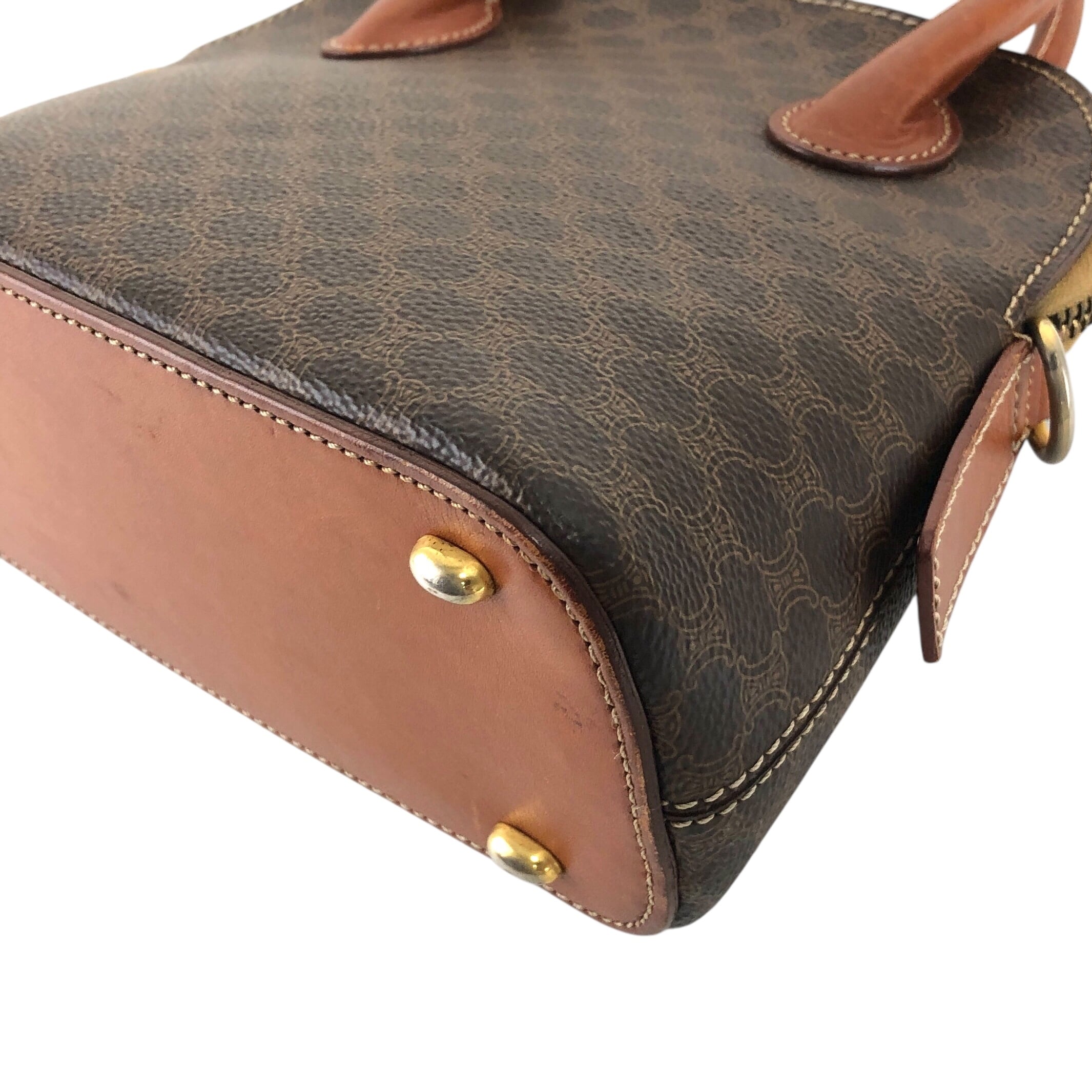 CELINE セリーヌ マカダム PVC レザー ミニボリード ハンドバッグ