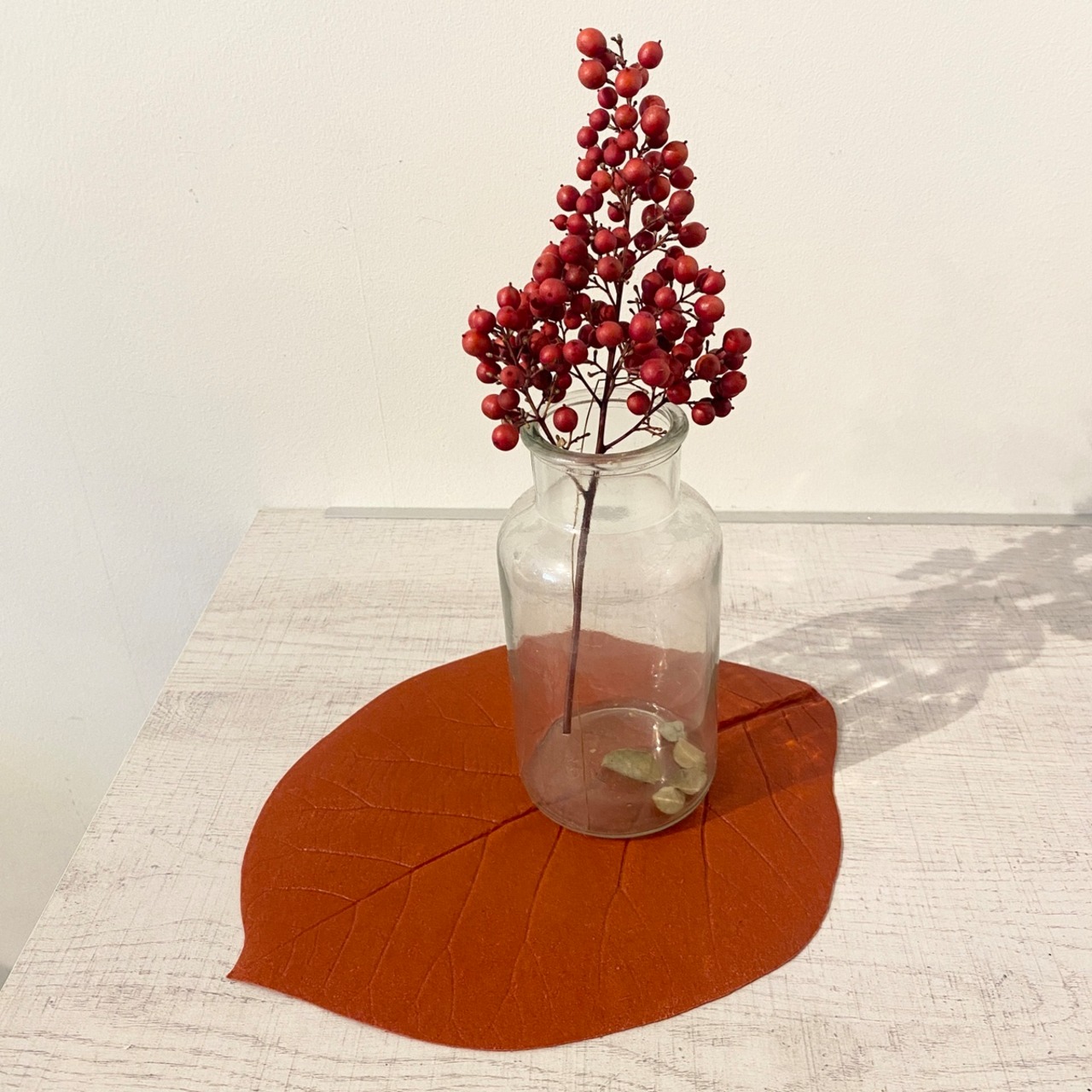 ラテックスマット リーフ レッド S(8)