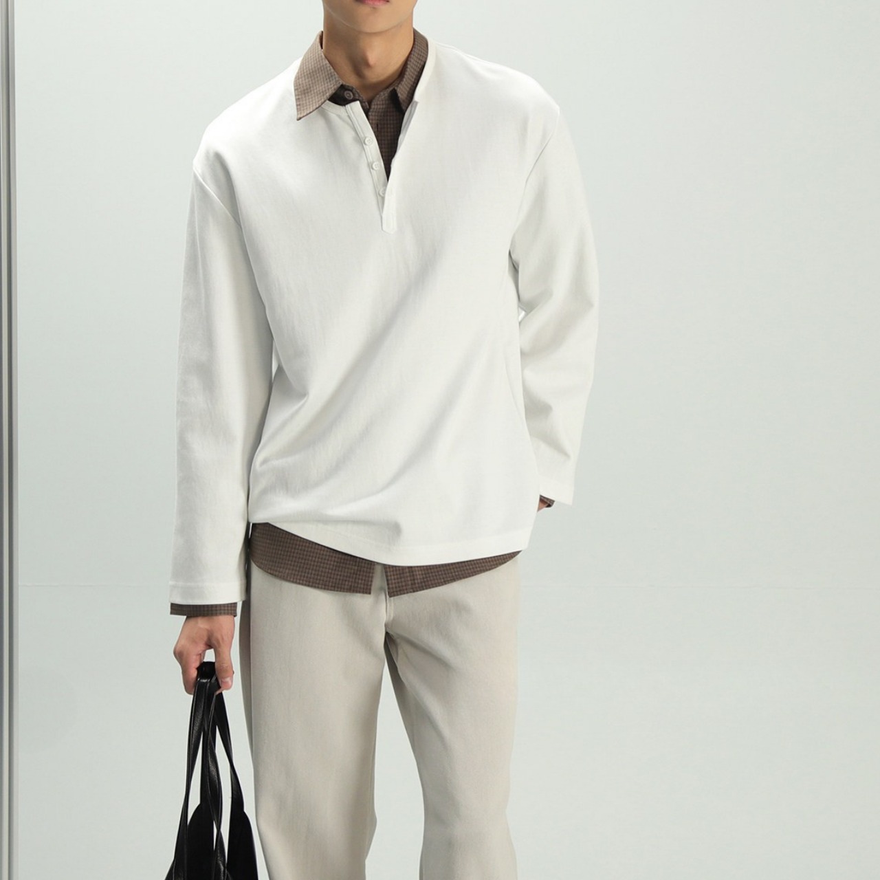 ヘンリーネックロングスリーブトップス　TB1837・画像2