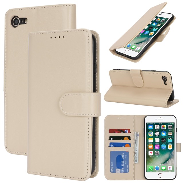 for iPhone SE 2022 / SE 2020 ケース 手帳型 アイフォン 8 7 ケース 手帳 カバー 財布 Case SunYoo カードケース マグネット 携帯カバー カードポケット カード入れ スタンド機能 クリームイエロー