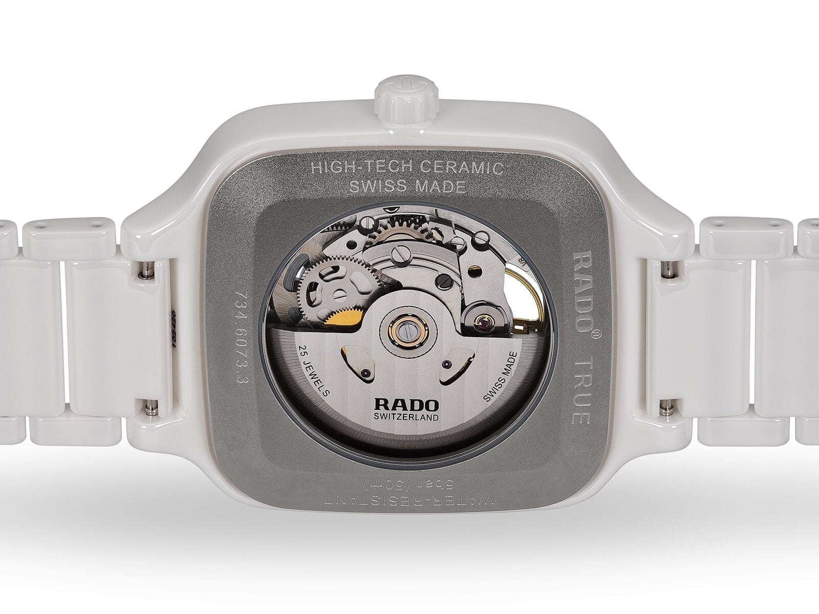【RADO ラドー】True Square Automatic Open Heart トゥルースクエア オープンハート（ホワイト）／国内正規品 腕時計