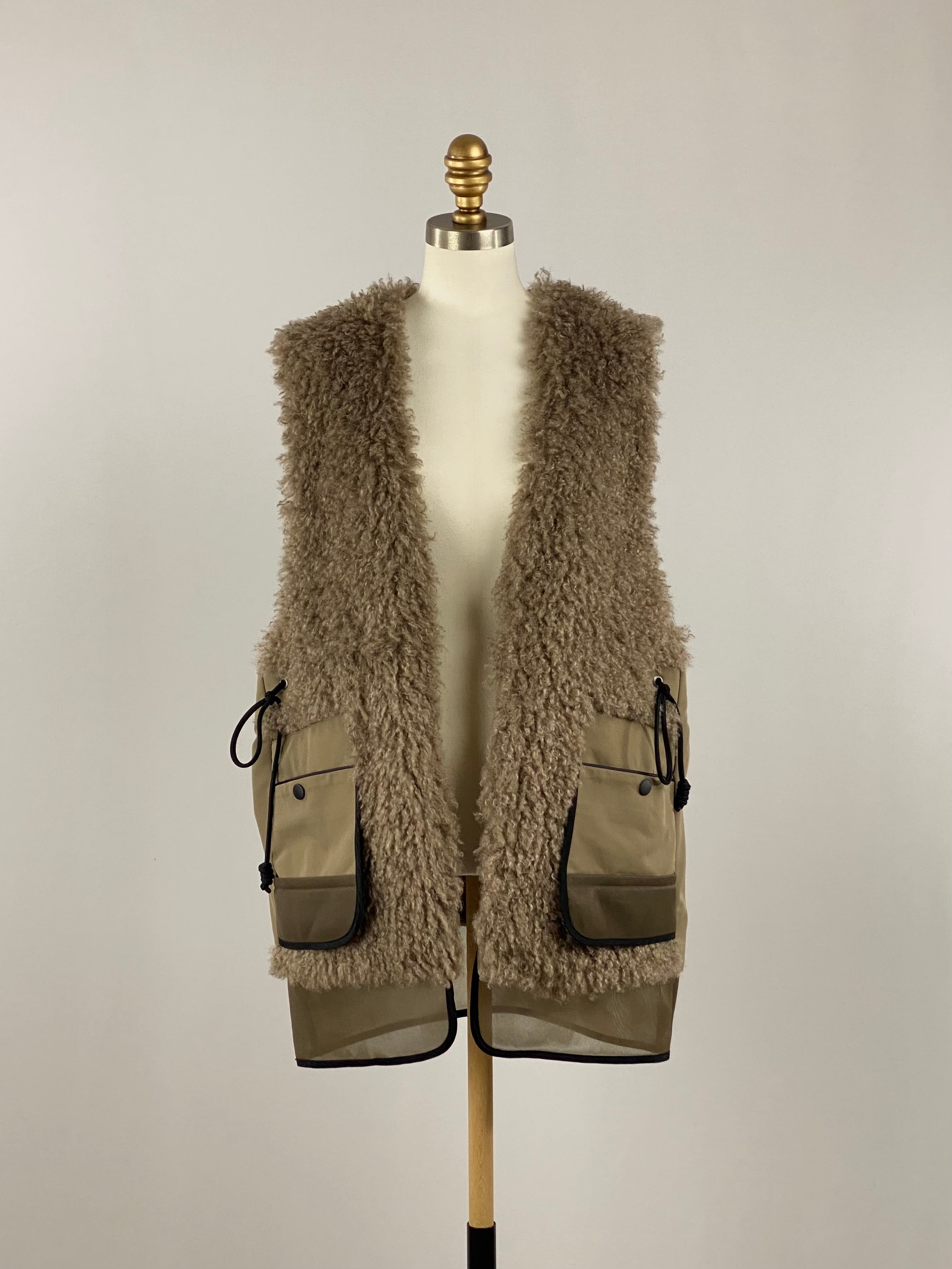 エコムートンファーベスト|モカ|Lallia Mu