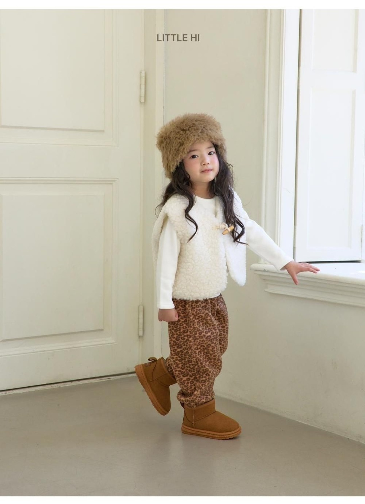 〖取寄〗韓国子供服 / 26winter / Little Hi / ビッグボアベスト / キッズ *XS~XL*