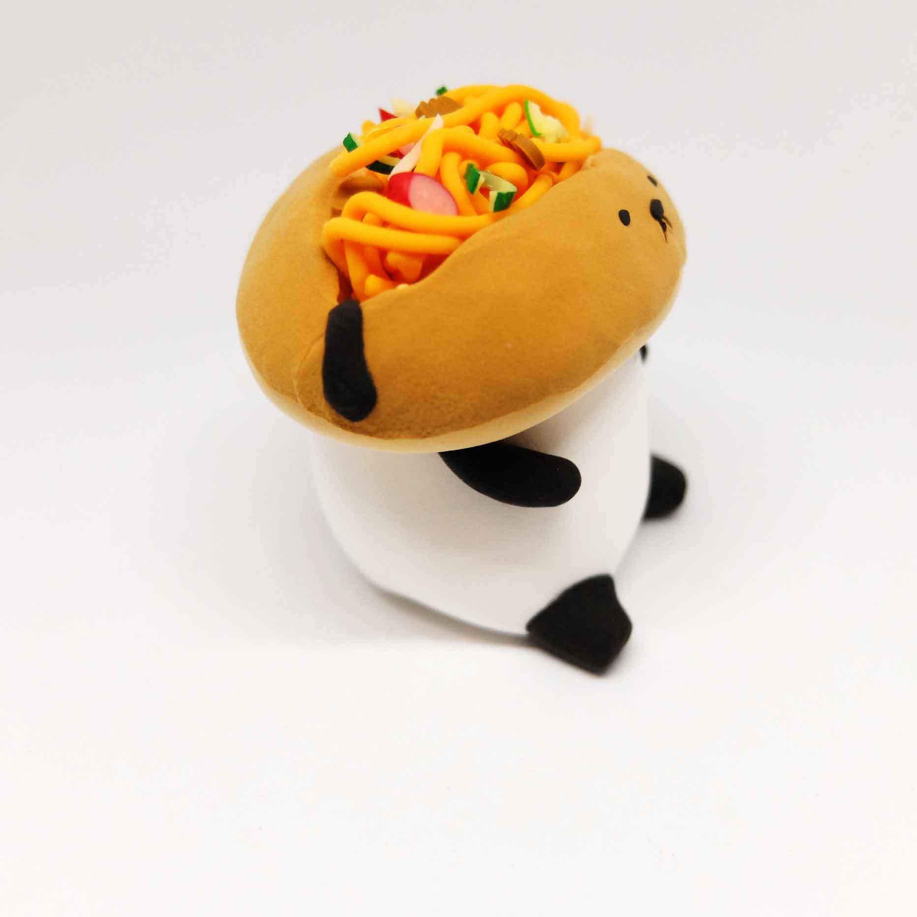 ナポリタンコッペパンダ / 紙粘土 / カトコト