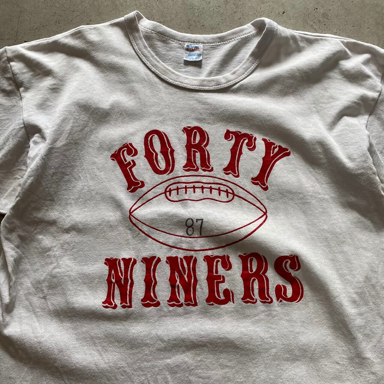 チャンピオン80s◾️49ERSトリコ・ビンテージTシャツ◼️染み込みNFL 80年代 トリコタグ Champion チャンピオン NFL FORTY NINERS 49ers