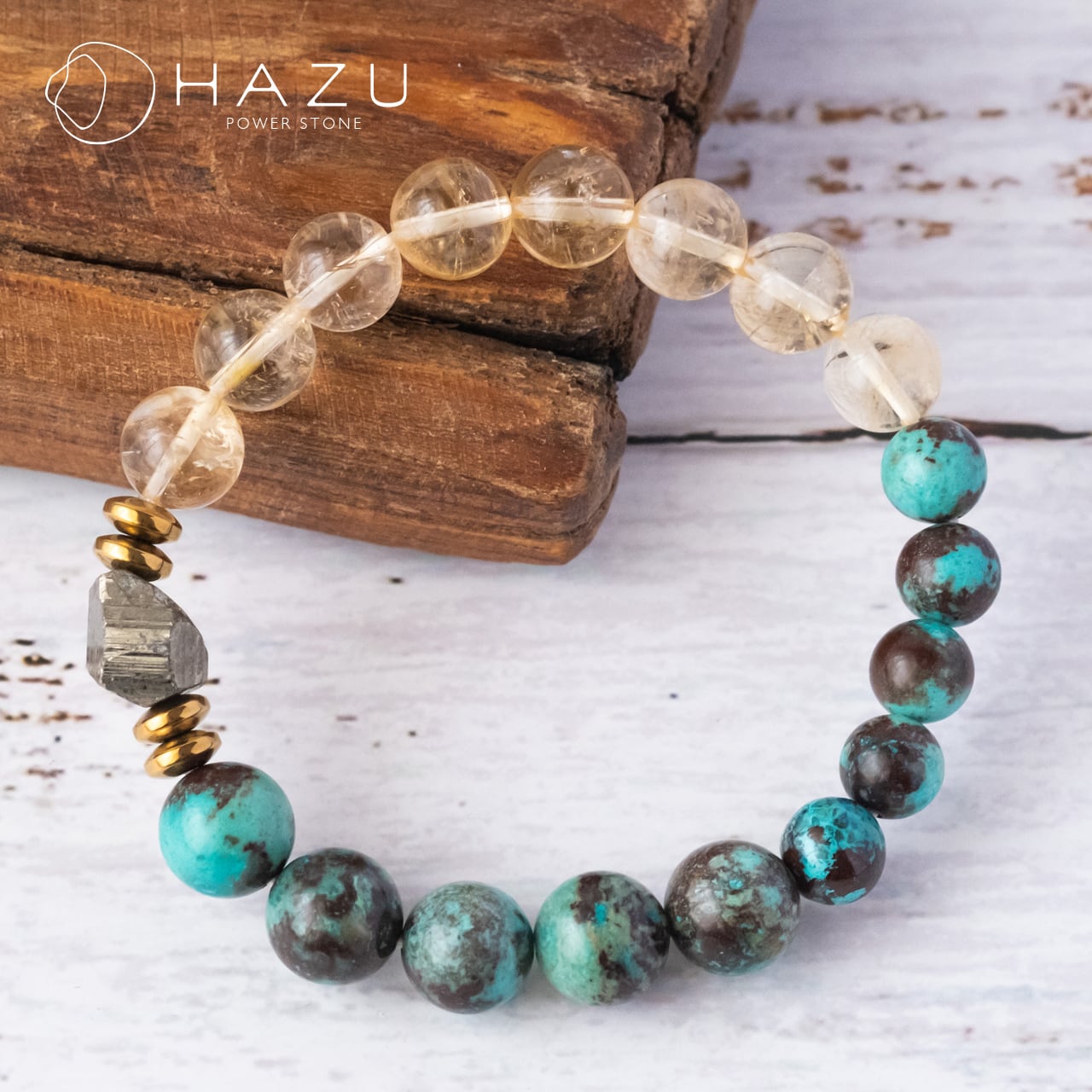 天然石 爆裂 高品質スモーキーシトリン×クリソコラ 天然石 爆裂 高品質スモーキーシトリン×クリソコラ