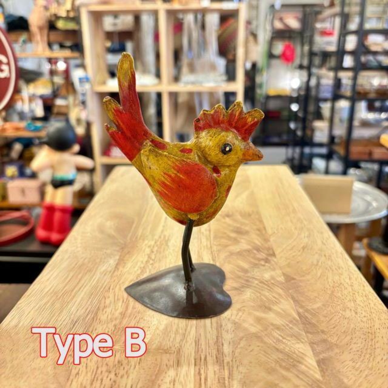 India Brocanto Iron Bird 2Type インド ブロカントアイアンバード 2種 置物 鳥 バード 雑貨 古道具 鉄製 アンティーク