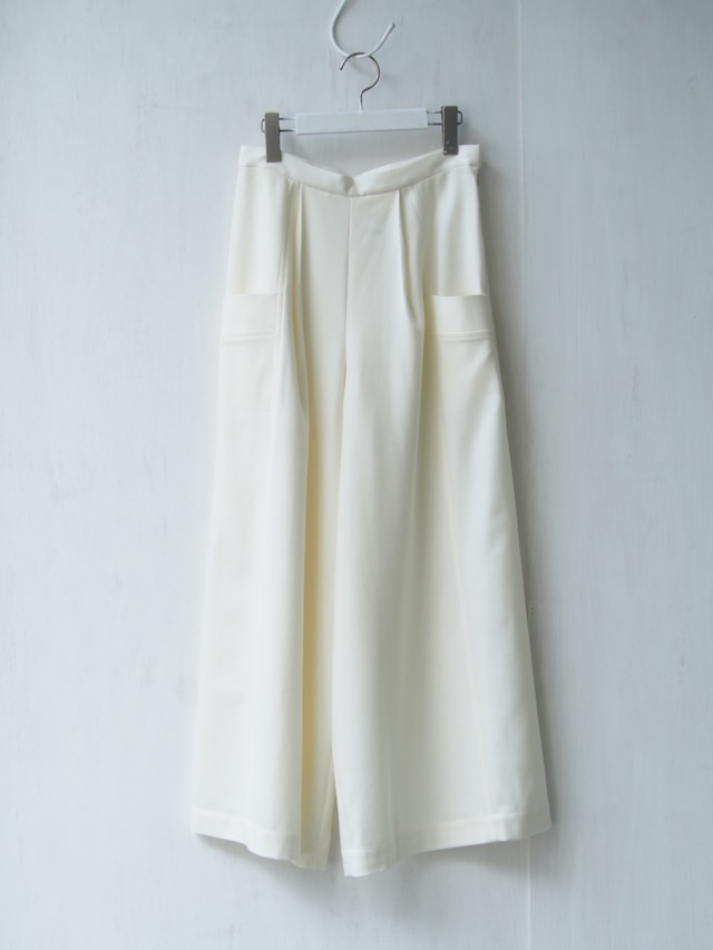 YUKI SHIMANE　Saxony stretch pants　White【YS22AW-PT01-WH】