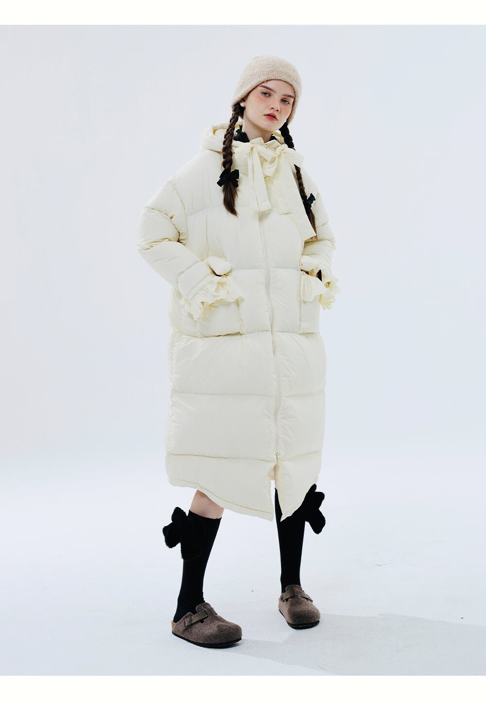 imakokoni 3color オリジナルリボンデザインジャケットコート 234382