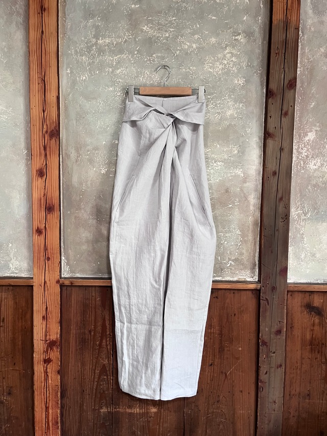 COSMIC WONDER ｜Linen sheeting wrapped pants（Light gray）