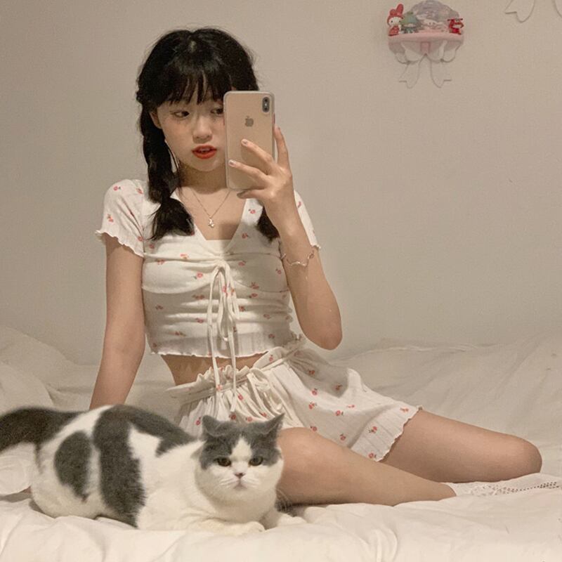 フローラルショーツ レディースサマー 大人ガーリー スウィート キュート カジュアル 夏物 ブルマー 花柄 ピュア 萌量不足40586248633