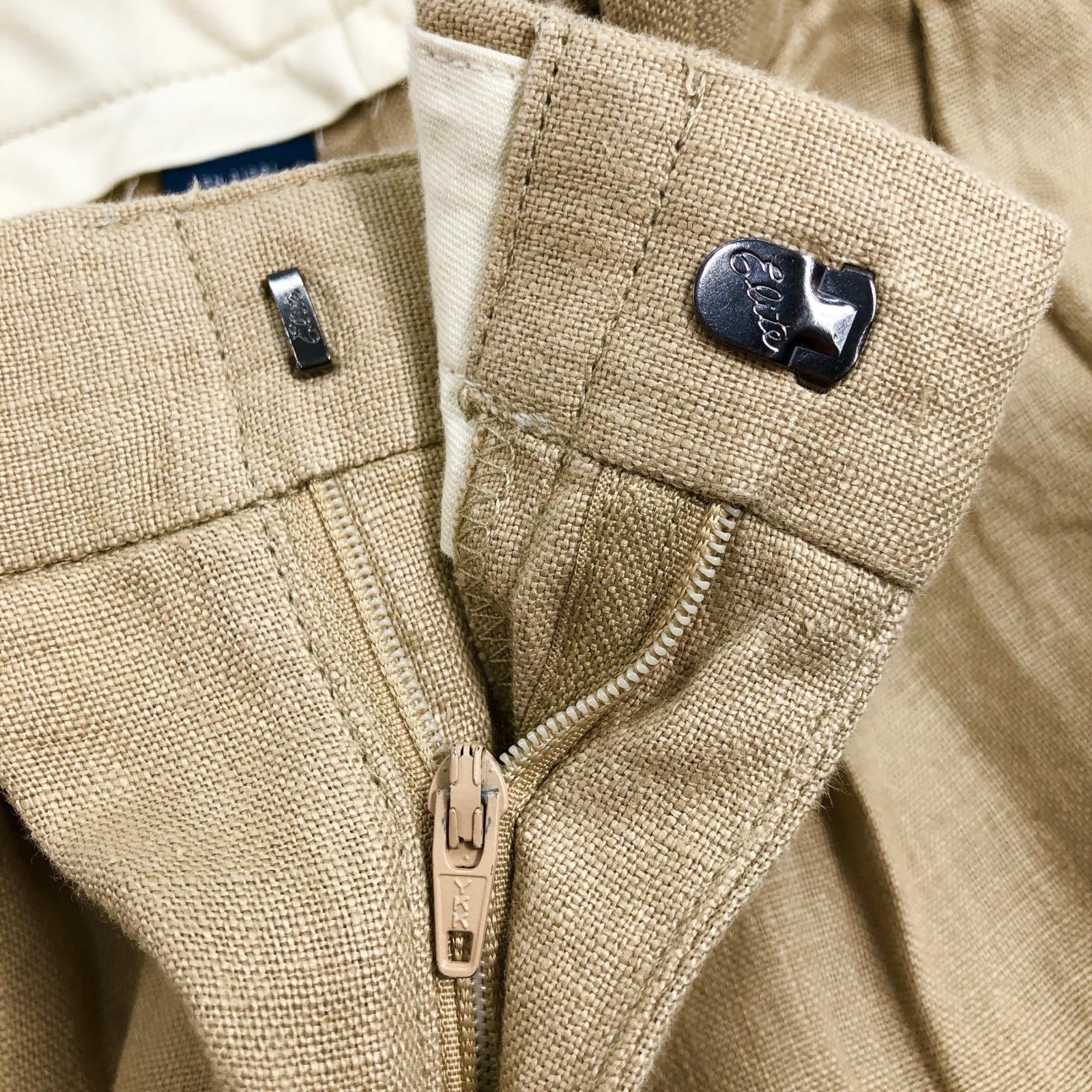 90's 2タック リネンワイドスラックス Ralph Lauren ベージュ POLO RALPH LAUREN ポロ・ラルフローレン 90年代 2タック リネン