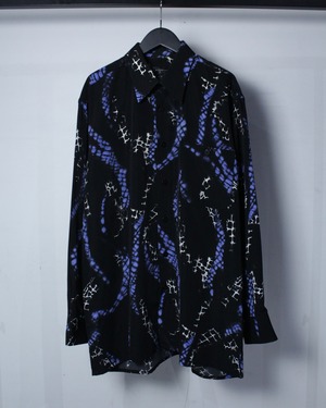 【Caka BLACK】Artistic Line Design Vintage Loose L/S Shirt