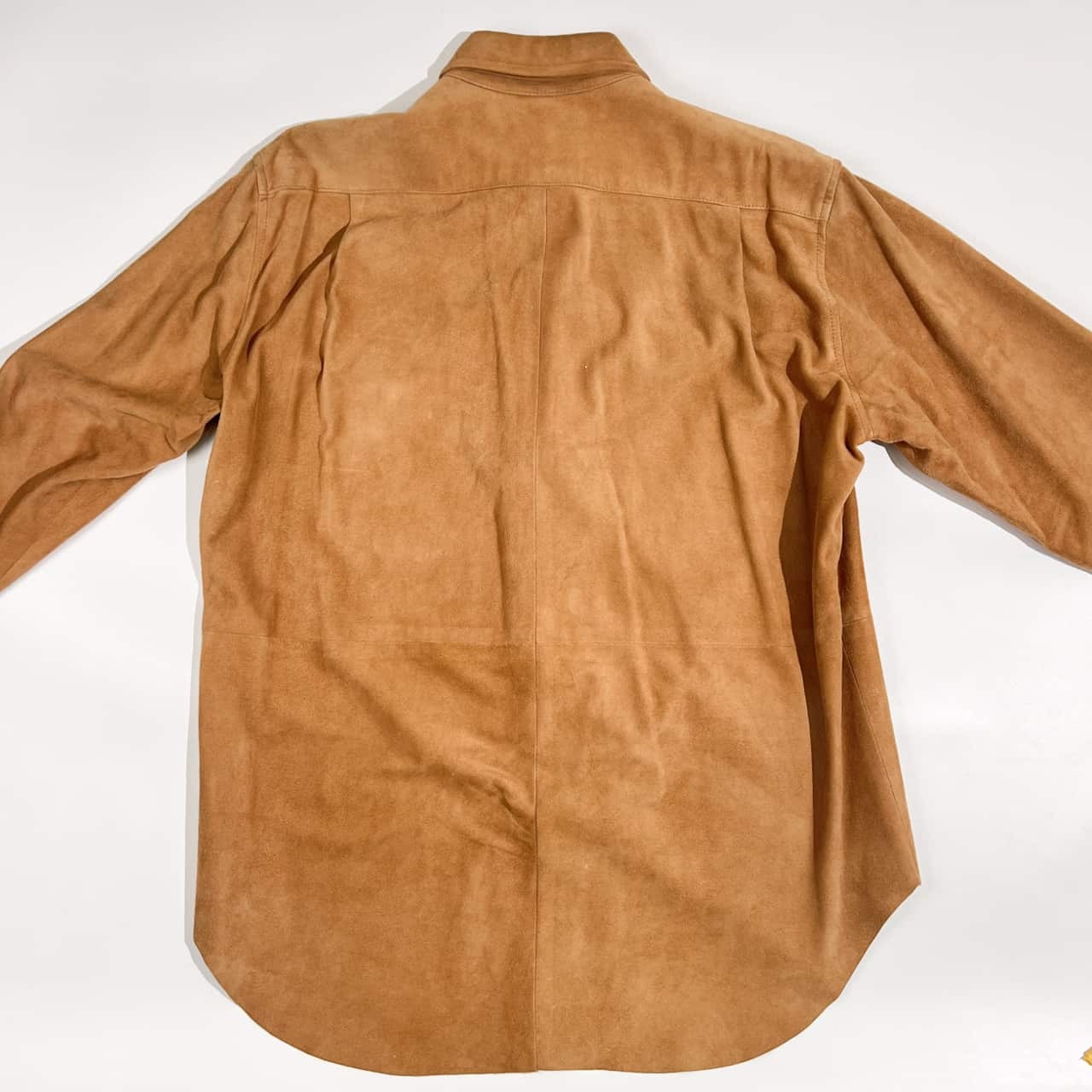 MADISKIN マディスキン レザー スエード 長袖 シャツ ジャケット S/ベージュ ブラウン系 メンズ