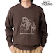 gym master ジムマスター ジャガードニット What a dope dog is! クルーネック メンズ レディース ゆったり デザインニット LOVE&PEACE G821766 ブラウン
