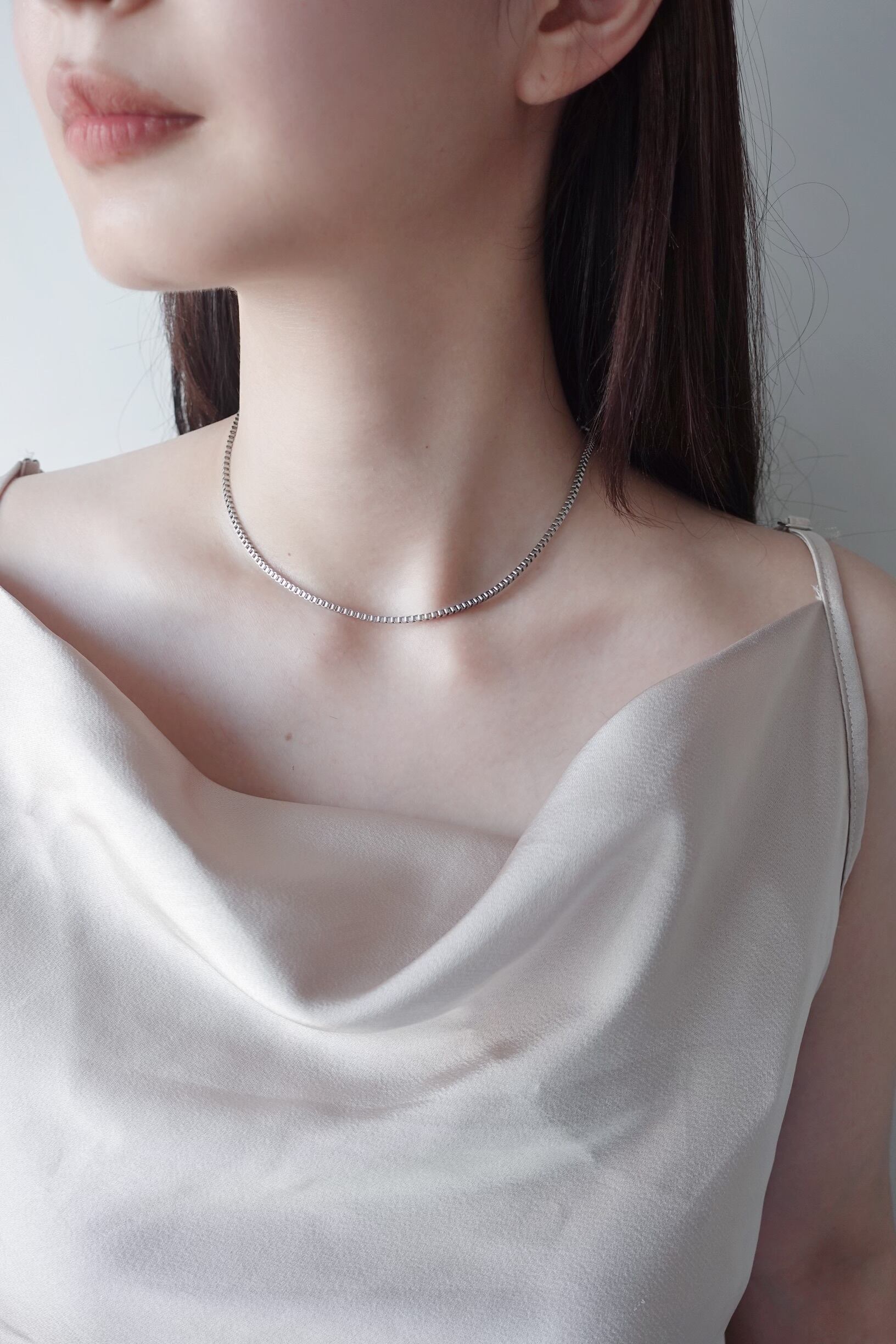 venetian chain necklace | 金属アレルギー対応のアクセサリー crea